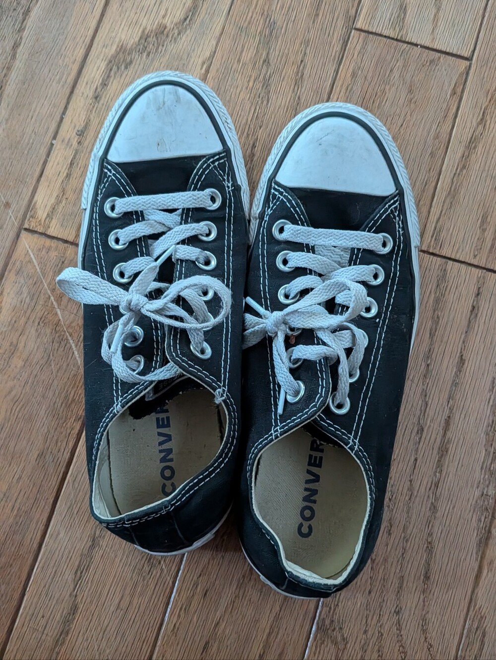 Converse Black and White Low-Top Canvas Sneakers
